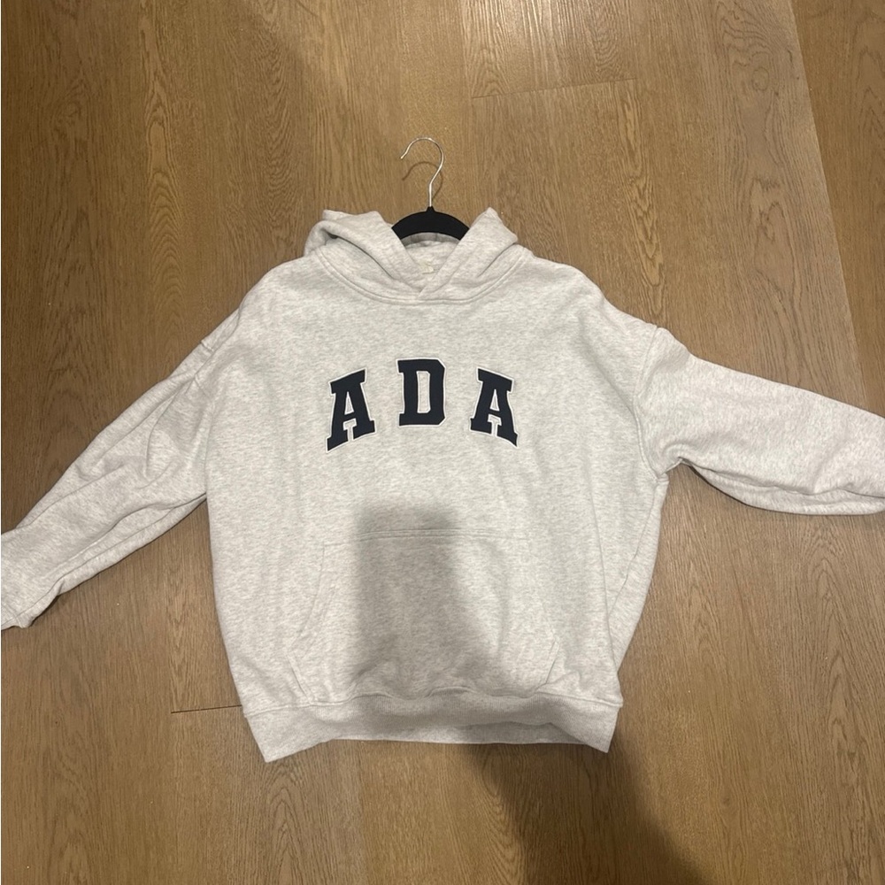 Adanola Gray Hoodie with Black Lettering